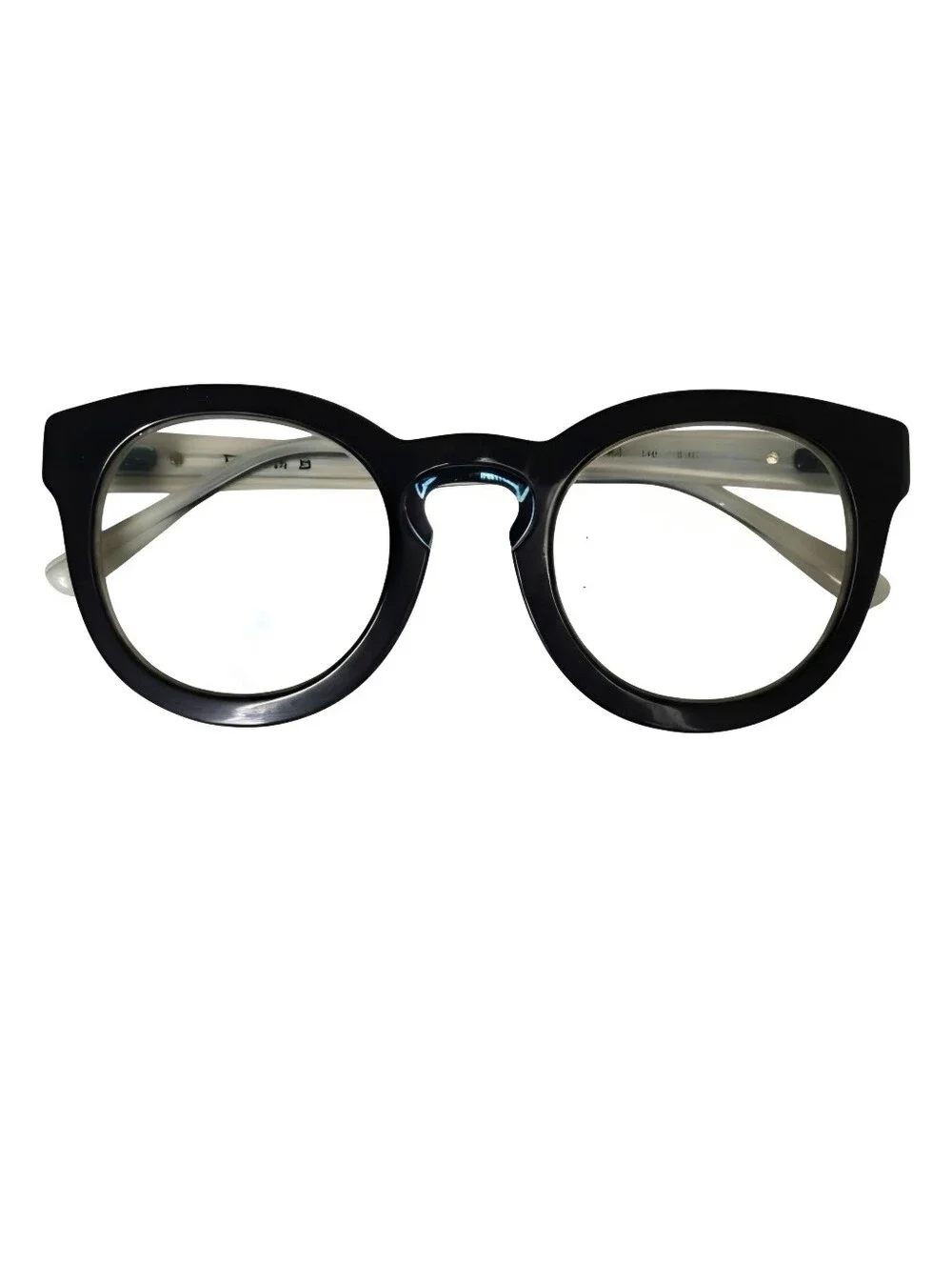 L.A.M.B. Black with Blue Nose Piece Round Frame Women's Eyeglasses LA082